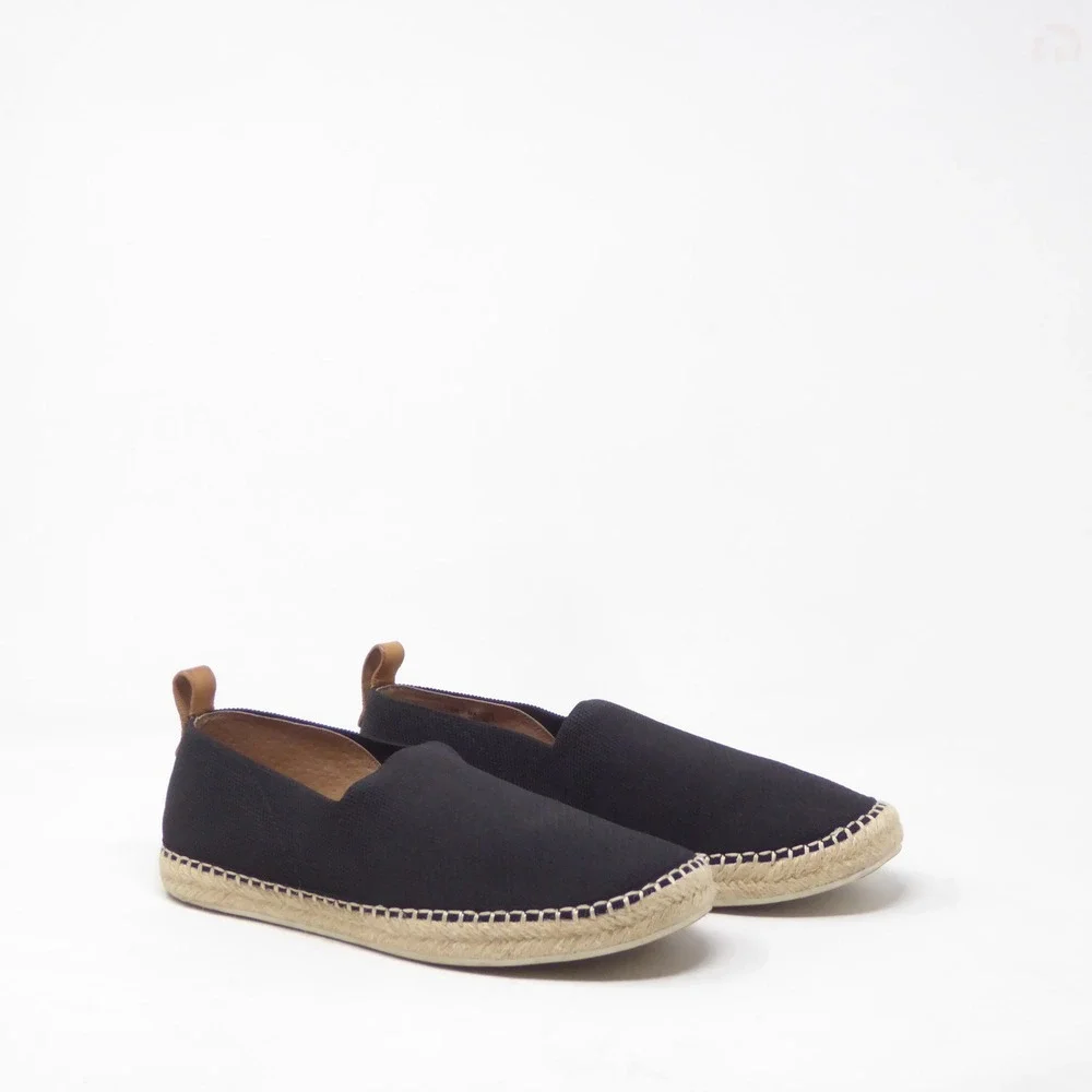 Gentle Souls Women Lizzy Slip On Espadrille Black Knit Flats Size 6